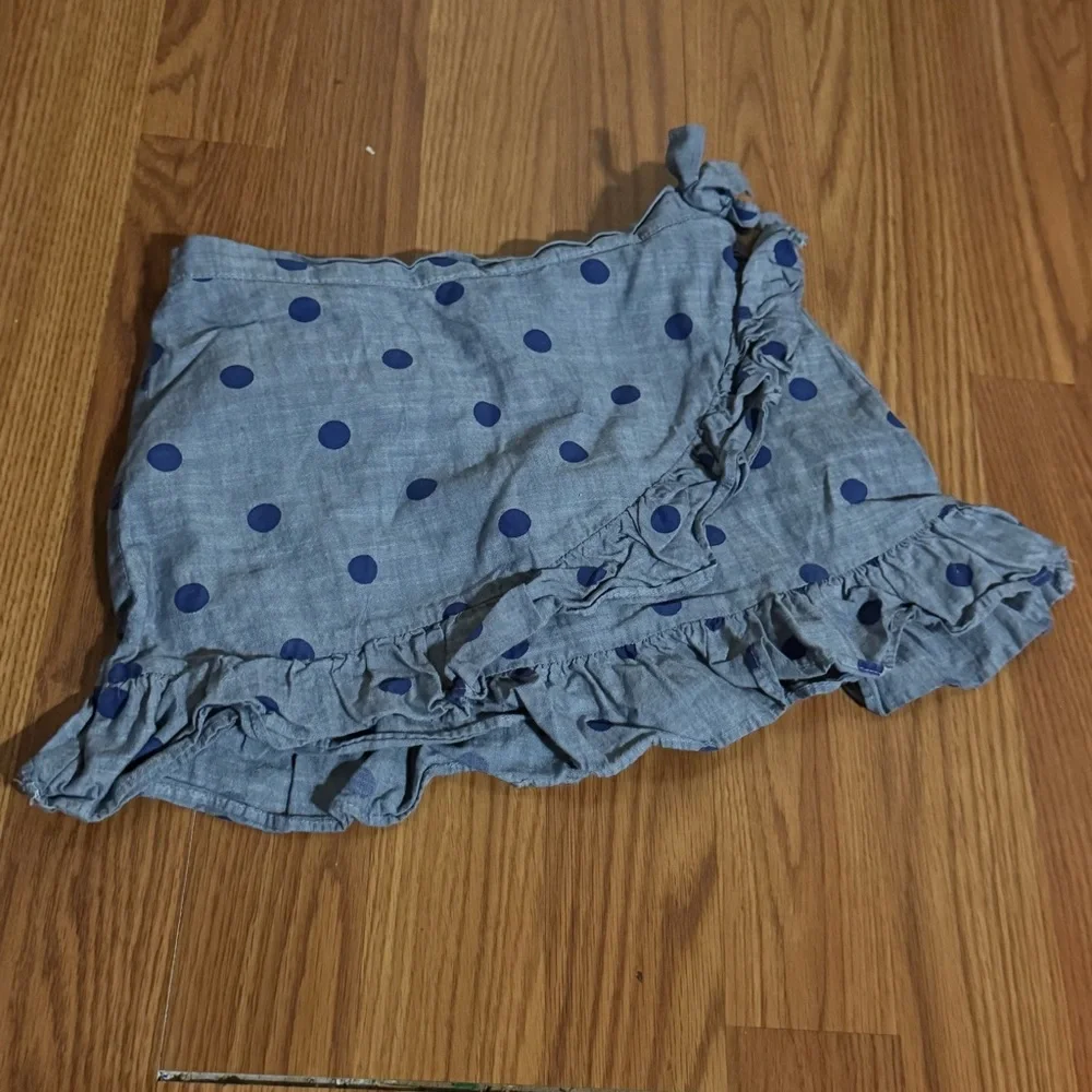 OshKosh B’gosh Girls Blue Polka Dot Ruffle Skirt‎ Size 6X